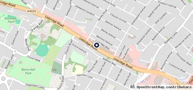 Map showing the location of Sunrise Motors