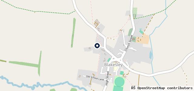 Map showing the location of Blakesley Garage