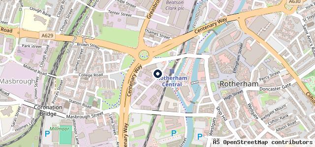 Map showing the location of Top Tread Tyres Service & MOT centre