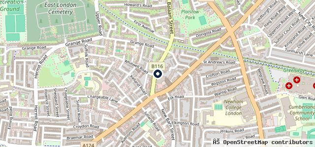 Map showing the location of 44 Balaam St