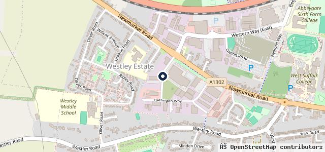 Map showing the location of Vindis Škoda Bury St. Edmunds
