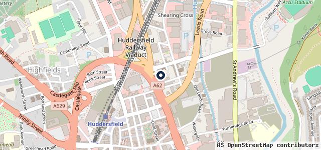Map showing the location of Pentagon Huddersfield Nissan