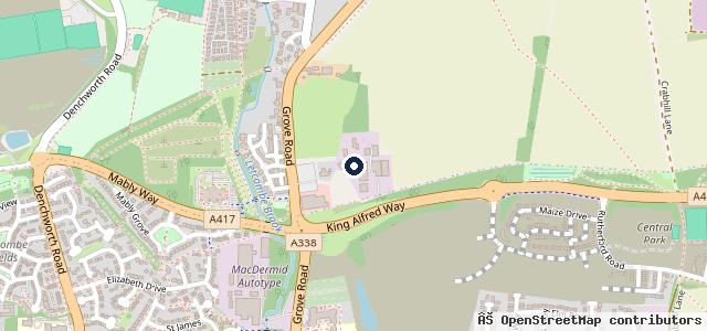 Map showing the location of Wantage MOT Centre