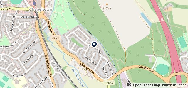 Map showing the location of Wallers Car Valeting