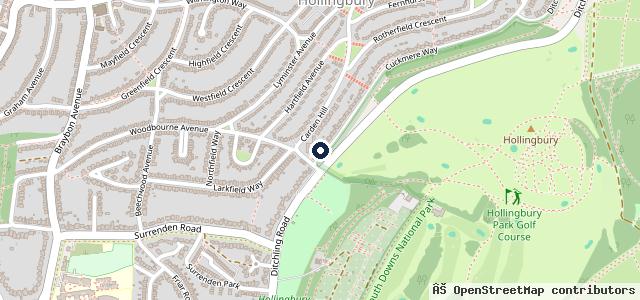 Map showing the location of Woodbourne Garage