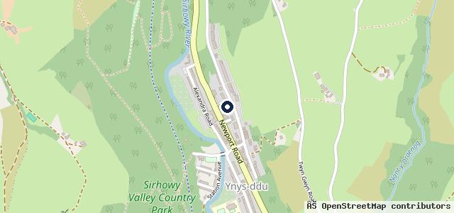Map showing the location of Wellhouse Service Station