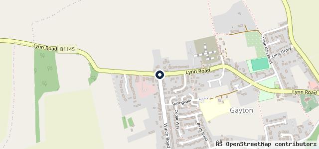 Map showing the location of Whitehouse Service Station (gayton) Ltd