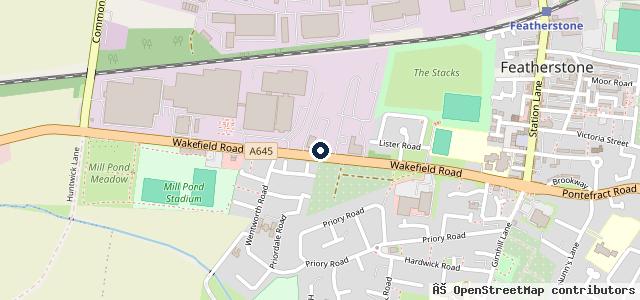 Map showing the location of Caltons Body Shop