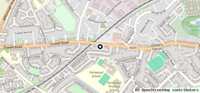 Map showing the location of Wollaton Auto Centre