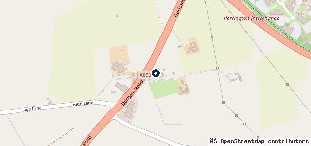 Map showing the location of Lloyd Jaguar Service Centre Houghton-le-Spring