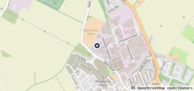 Map showing the location of St. George's Garage