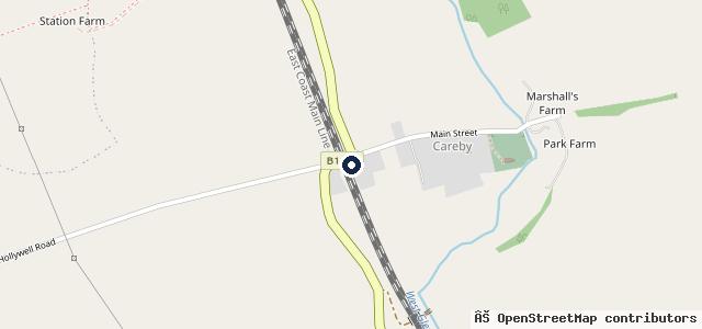 Map showing the location of Careby Garage Motorcycle and Car MOT Service and Repair Centre