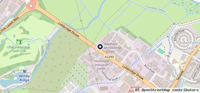 Map showing the location of Eastbourne Motoring Centre | Eastbourne