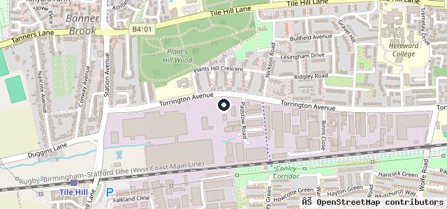 Map showing the location of Dack Tyres