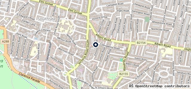 Map showing the location of Southsea MOT Test Centre Ltd