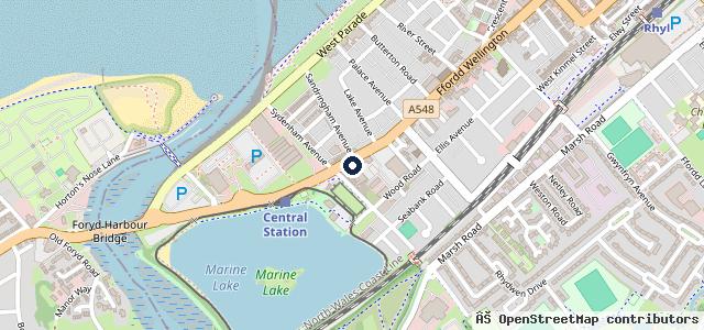 Map showing the location of Shaw's Service Station
