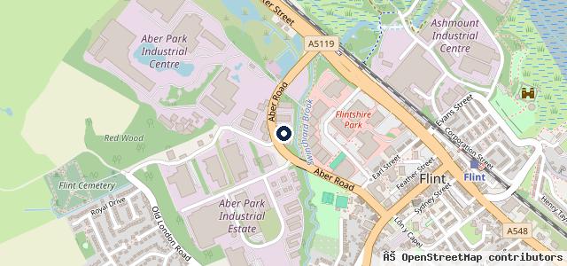 Map showing the location of Aber Park Garage Ltd