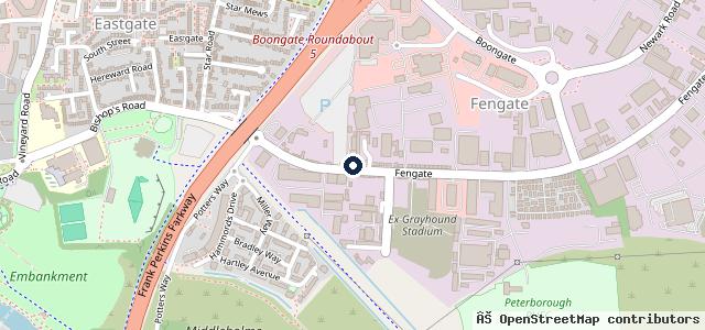 Map showing the location of Fengate Tyres & Service Ltd