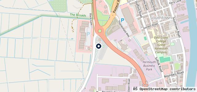 Map showing the location of Halfords Autocentre Great Yarmouth