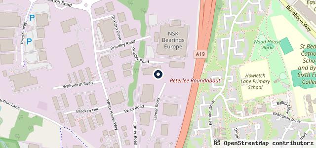 Map showing the location of Andy's Garage