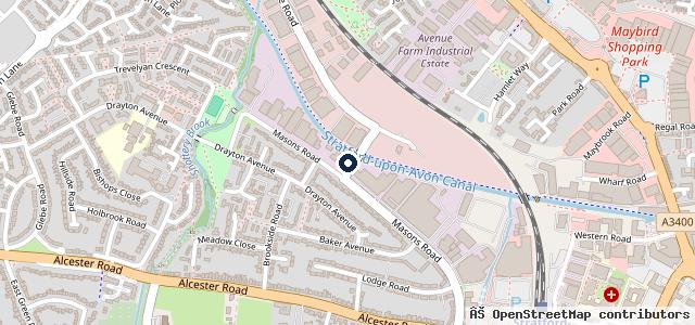 Map showing the location of Arden Garages - Ford Stratford-upon-Avon
