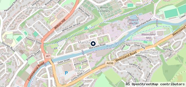 Map showing the location of Armstrongs Garage