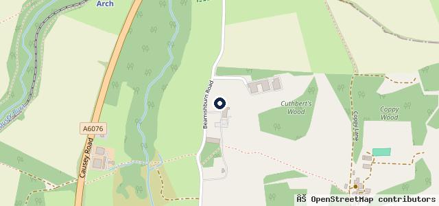 Map showing the location of Red Row