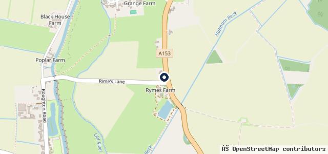 Map showing the location of Haltham Garage