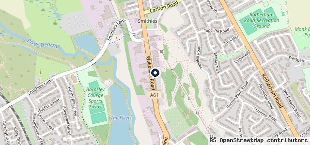 Map showing the location of Barnsley Car Servicing