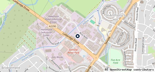 Map showing the location of Birch Mews Autos