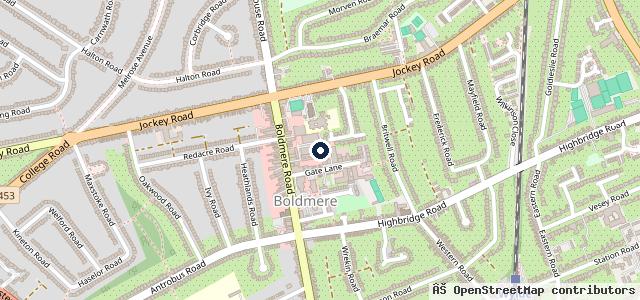 Map showing the location of Boldmere Service & MOT Centre