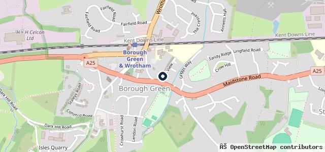 Map showing the location of Brands Hatch Morgan Kent
