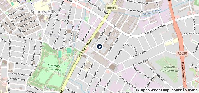 Map showing the location of Bullmores Garage