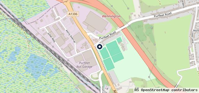 Map showing the location of Rosina MOT Centre