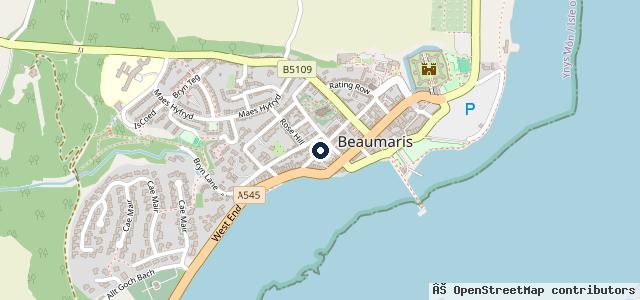 Map showing the location of Castle Garage