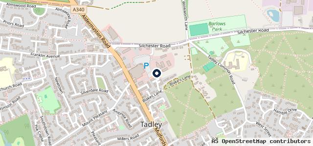 Map showing the location of Tadley MOT Centre