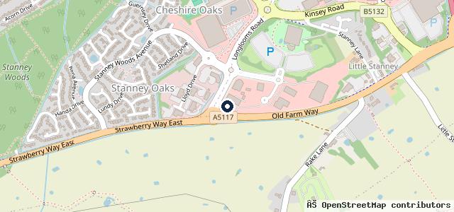 Map showing the location of Cheshire Oaks Audi