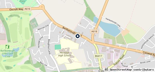 Map showing the location of Clowne Test & Repair Centre