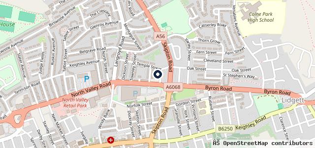 Map showing the location of Colne Body Repairs