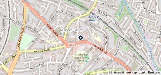 Map showing the location of Conrads Garage