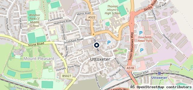 Map showing the location of Maltings Garage