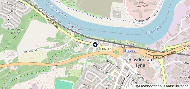 Map showing the location of Evans Halshaw Vauxhall Blaydon