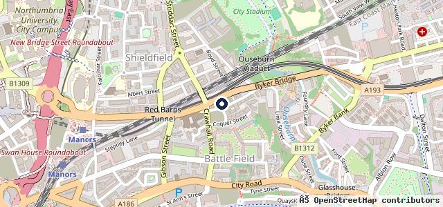 Map showing the location of Lawlor Motor Company | Newcastle upon Tyne