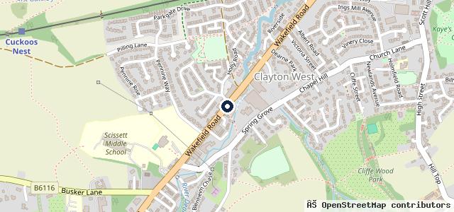Map showing the location of Dearne Valley Garage