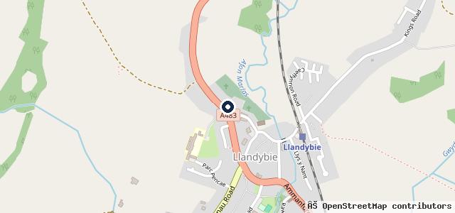 Map showing the location of Derwydd Garage Llandybie ltd