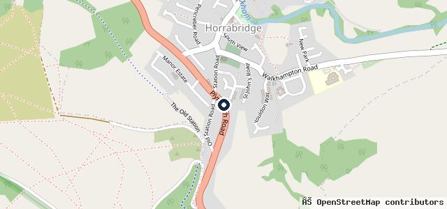 Map showing the location of Manor Garage