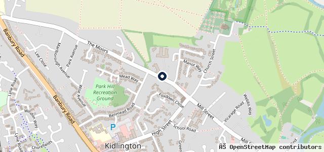 Map showing the location of Forge garage kidlington