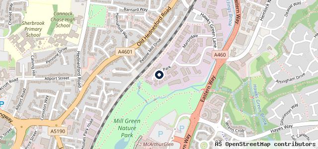 Map showing the location of Freddys Fast Fit
