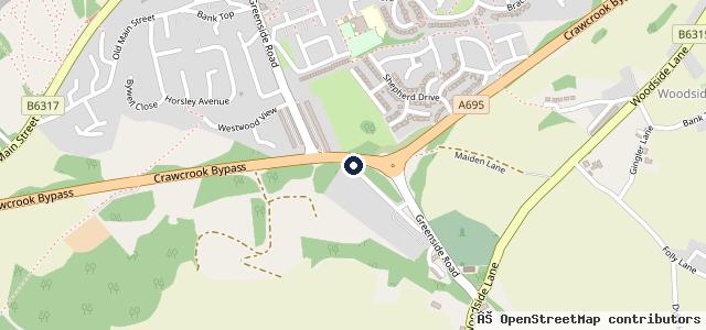 Map showing the location of Globe Garage