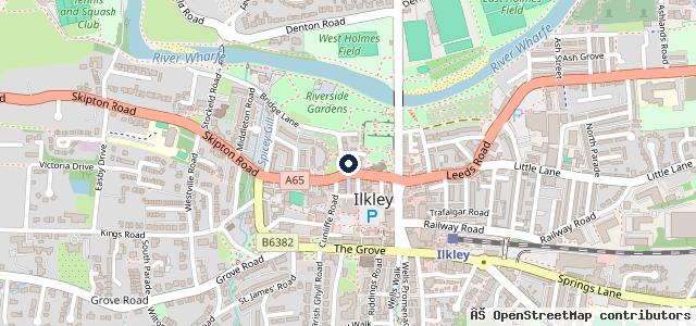 Map showing the location of Glovers Autocare Garage Ilkley